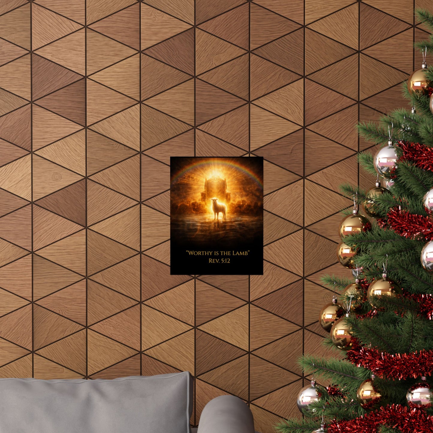 The Lamb on the Throne – Revelation 5 Scripture Wall Art