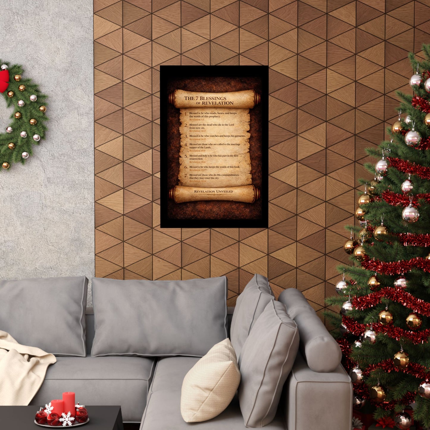 Seven Blessings of Revelation Scripture Art Print