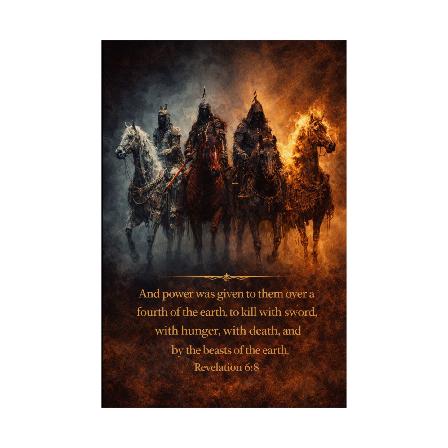 The Four Horsemen of the Apocalypse — Revelation 6 Scripture Art Print