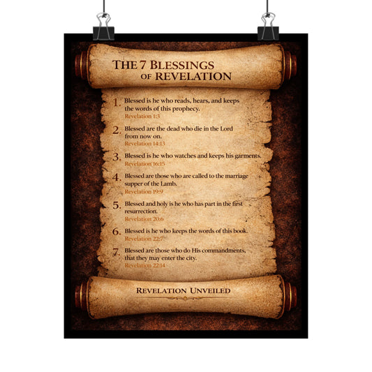 Seven Blessings of Revelation Scripture Wall Art