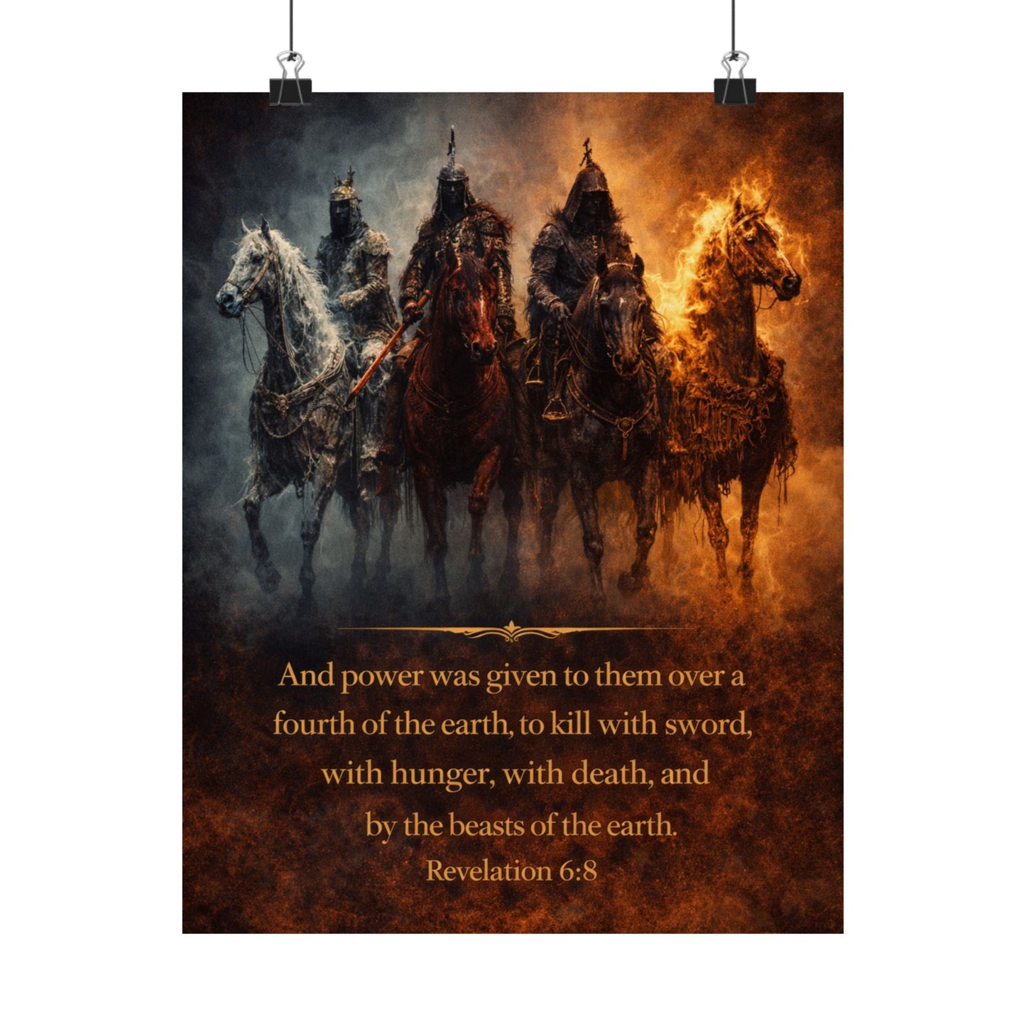 The Four Horsemen of the Apocalypse Scripture Wall Art