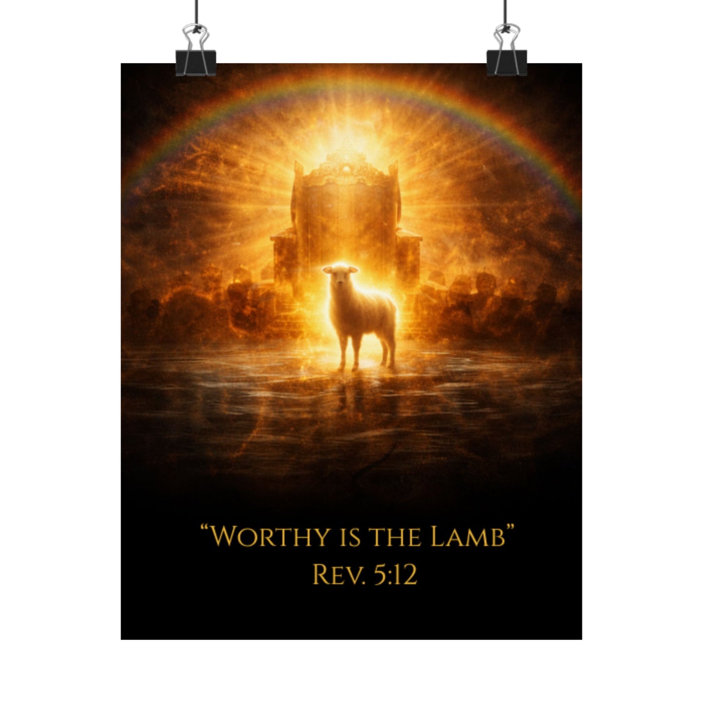 The Lamb on the Throne – Revelation 5 Scripture Wall Art