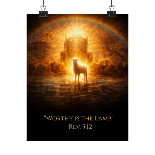 The Lamb on the Throne – Revelation 5 Scripture Wall Art