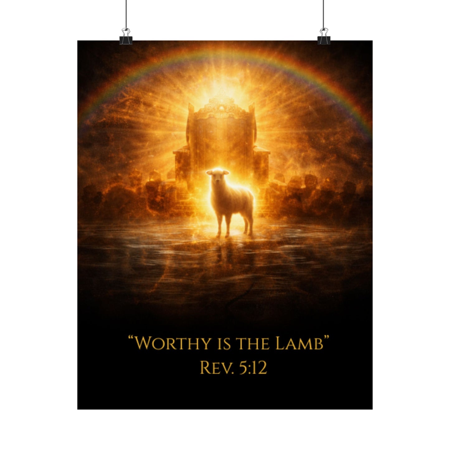 The Lamb on the Throne – Revelation 5 Scripture Wall Art