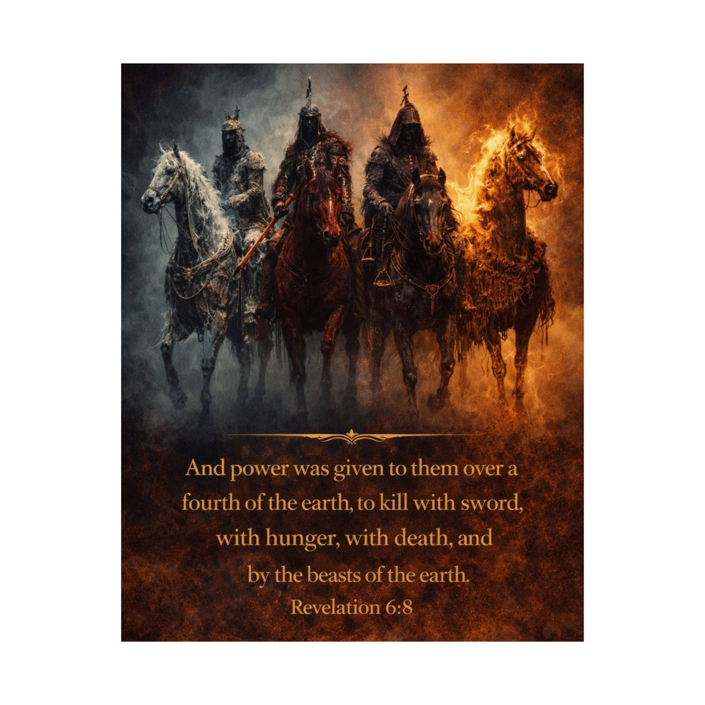 The Four Horsemen of the Apocalypse Scripture Wall Art