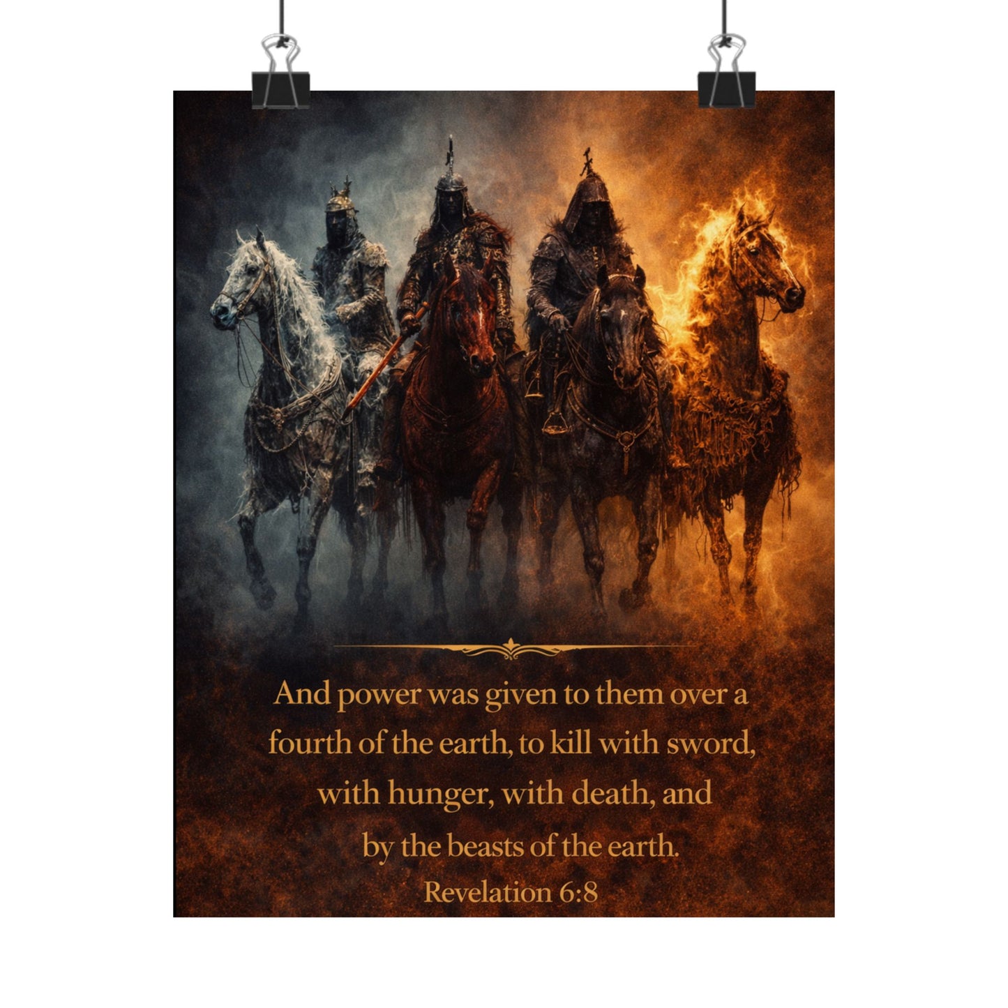 The Four Horsemen of the Apocalypse — Revelation 6 Scripture Art Print