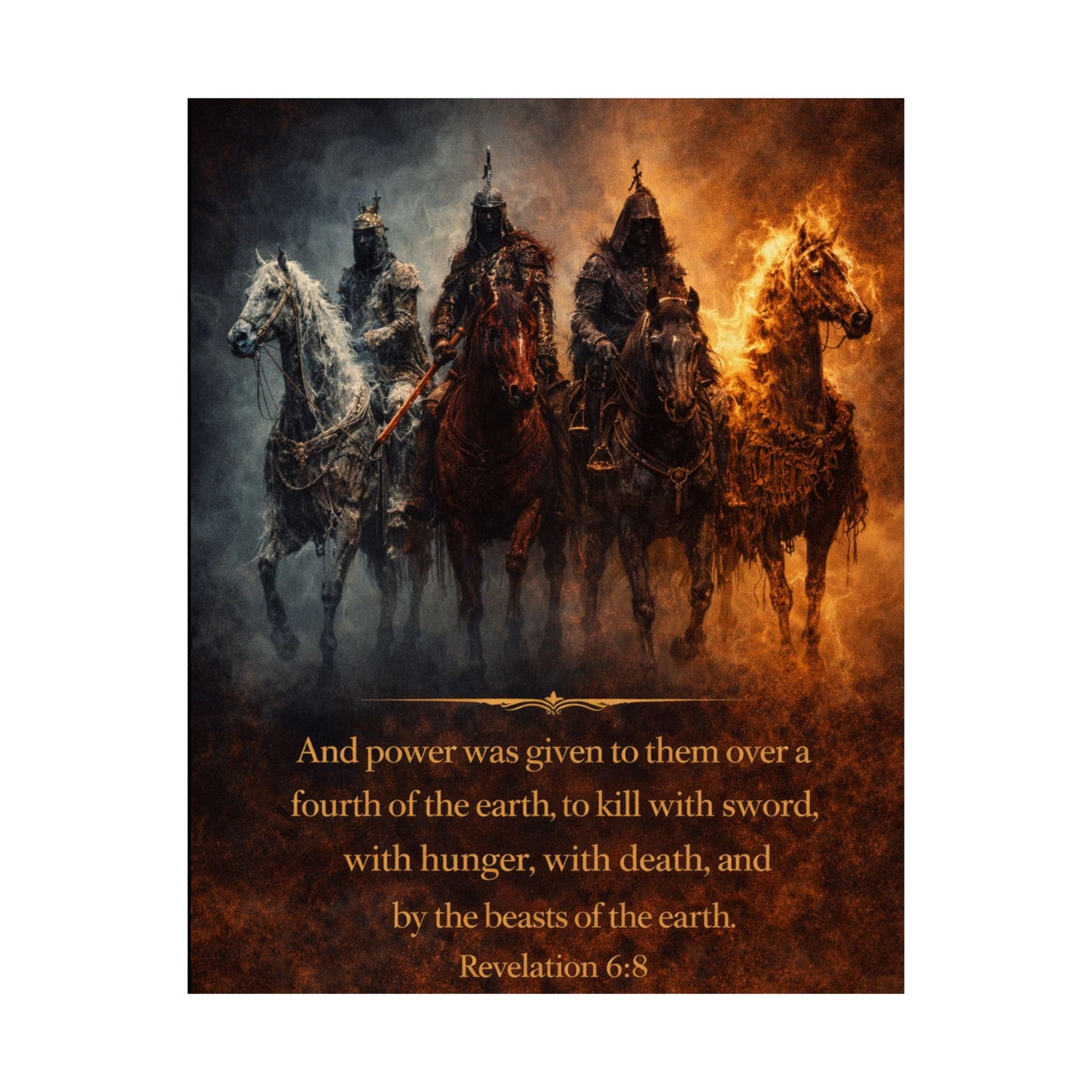 The Four Horsemen of the Apocalypse — Revelation 6 Scripture Art Print