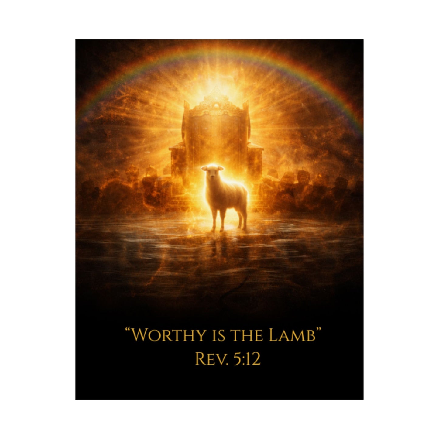 The Lamb on the Throne – Revelation 5 Scripture Wall Art