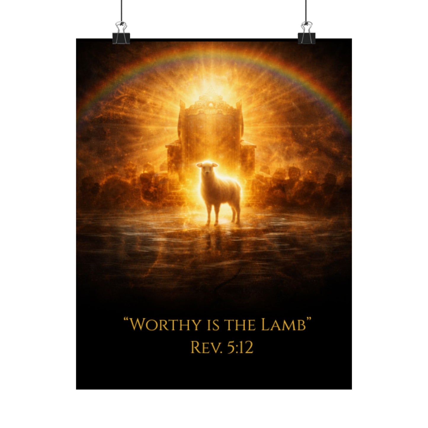 The Lamb on the Throne – Revelation 5 Scripture Wall Art