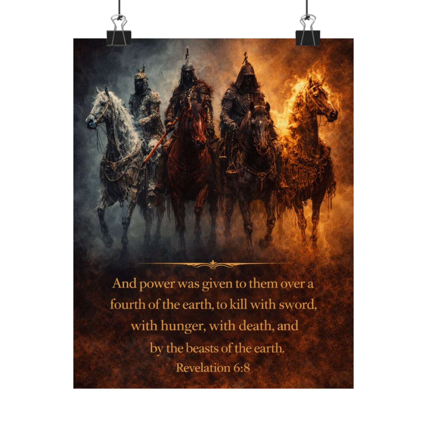 The Four Horsemen of the Apocalypse Scripture Wall Art