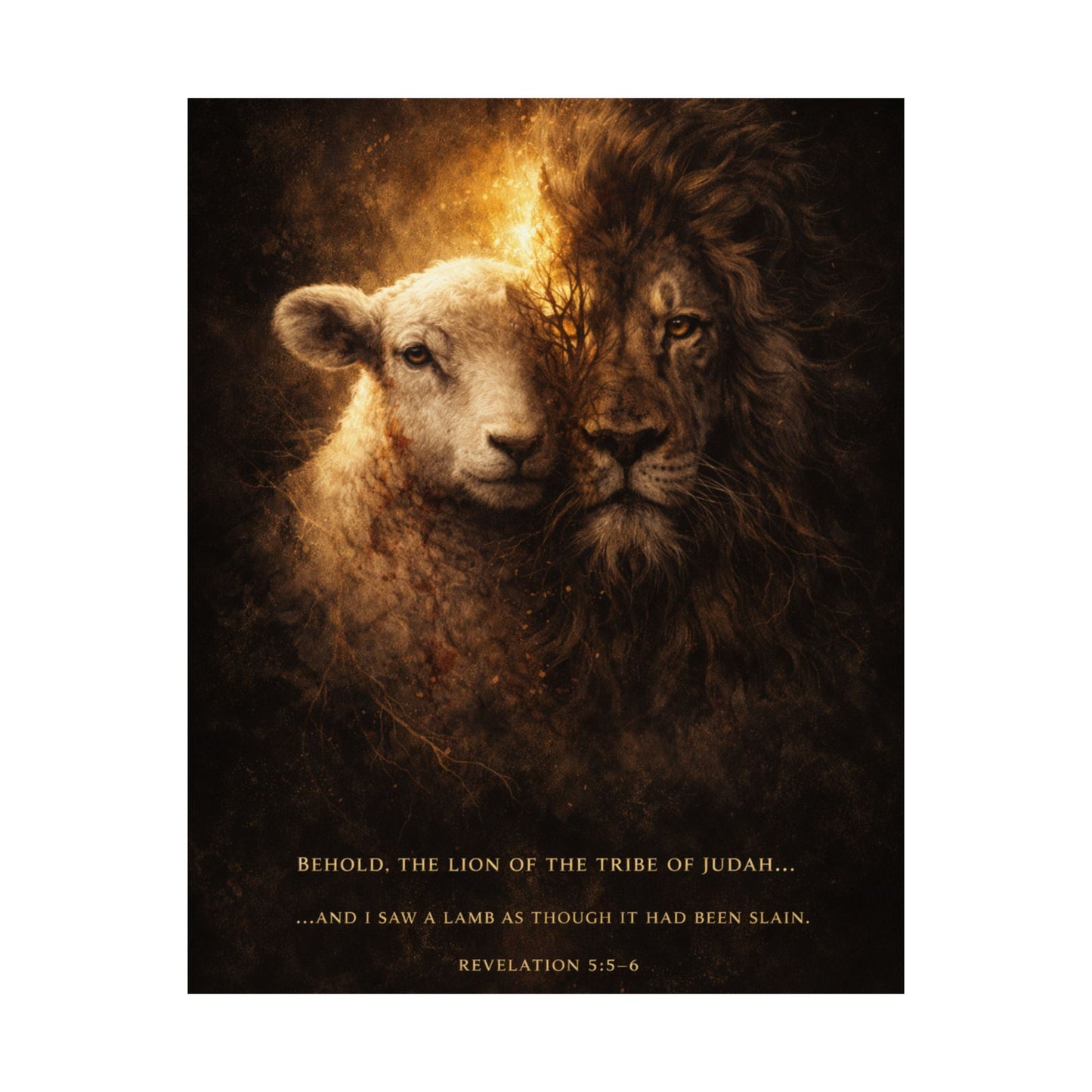 The Lion and the Lamb Scripture Wall Art
