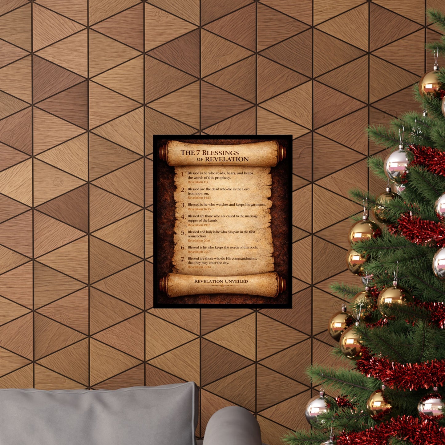 Seven Blessings of Revelation Scripture Wall Art