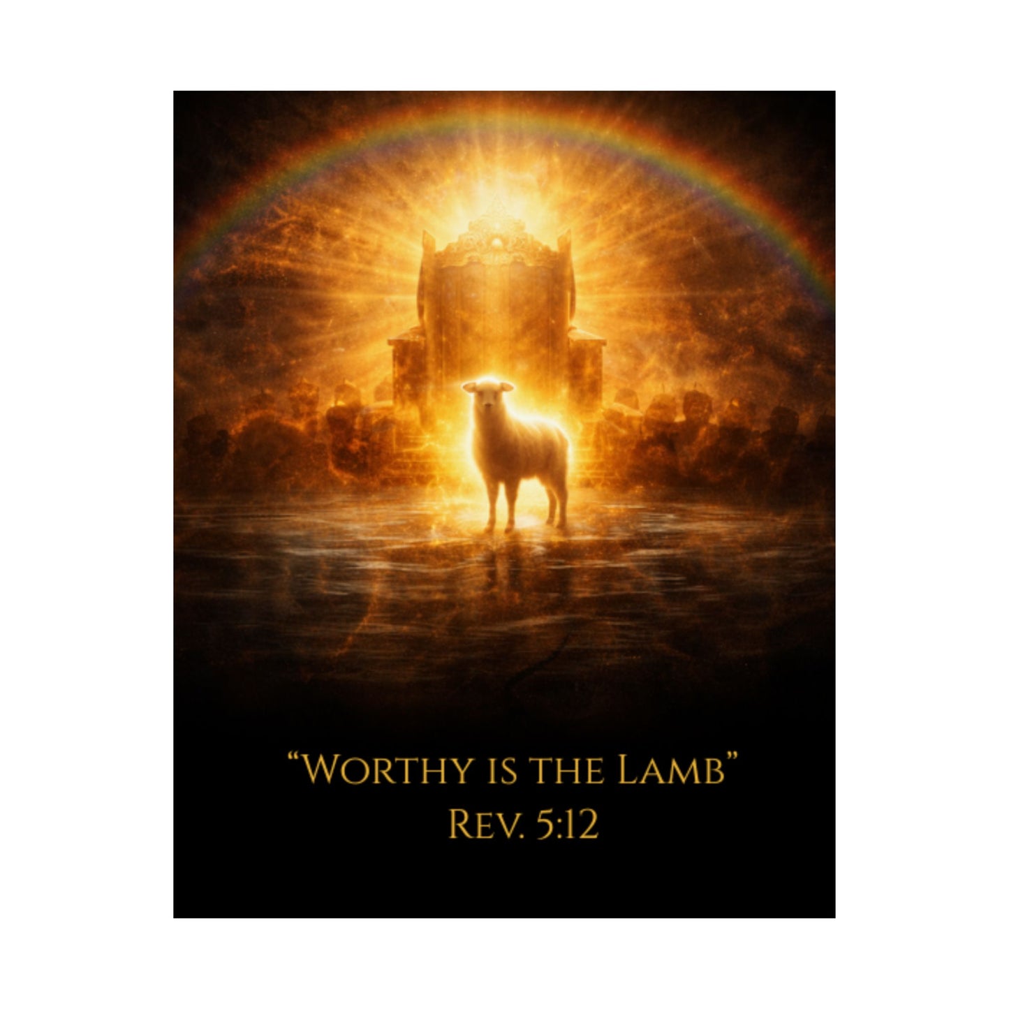 The Lamb on the Throne – Revelation 5 Scripture Wall Art