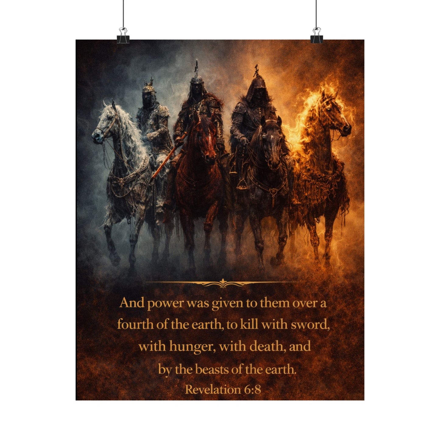The Four Horsemen of the Apocalypse — Revelation 6 Scripture Art Print