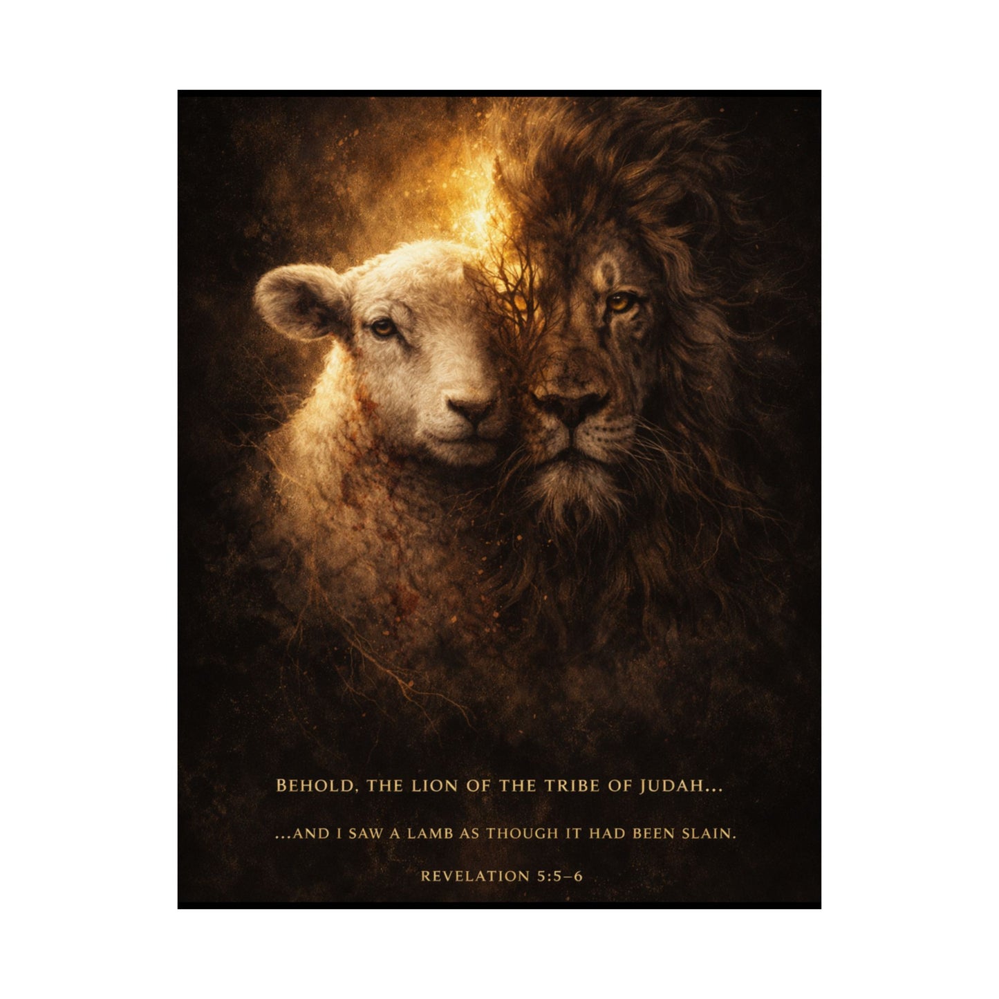 The Lion and the Lamb Scripture Wall Art