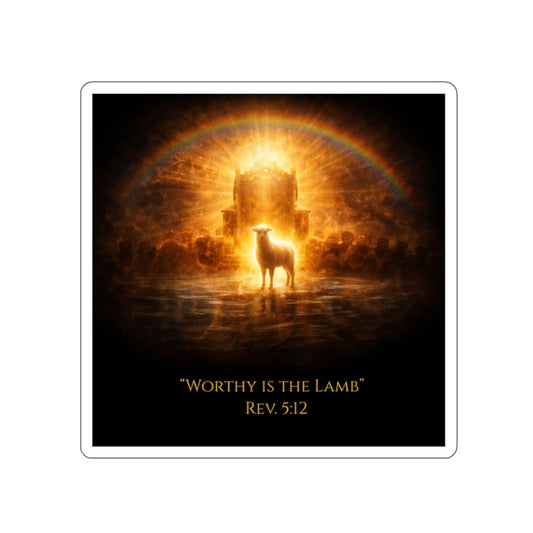 The Lamb on the Throne Die-Cut Sticker